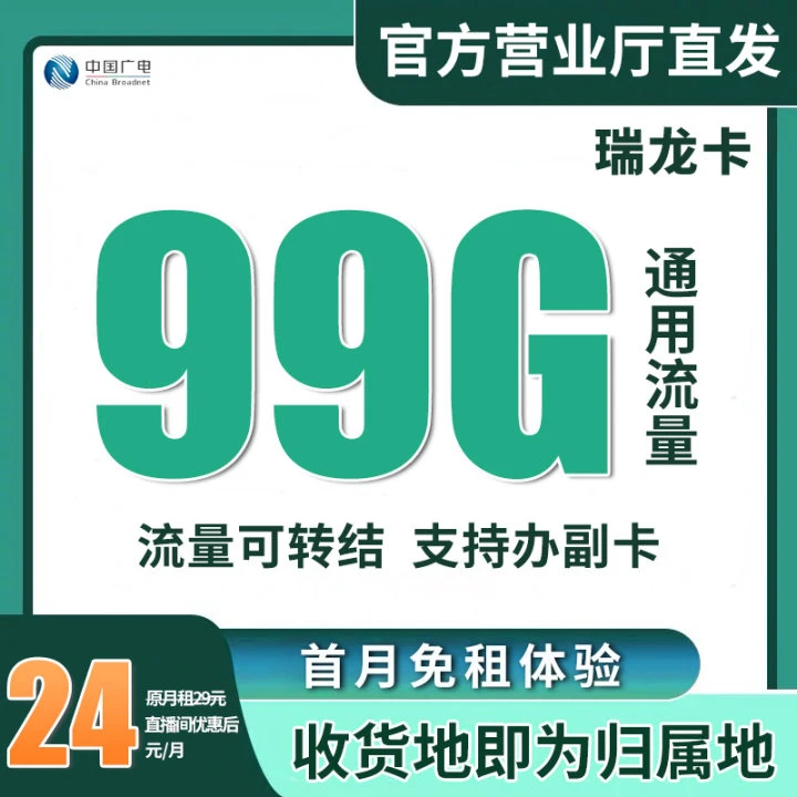 （号友）龙年广电流量卡电话卡手机卡套餐通话高速语音号码宽带wifi