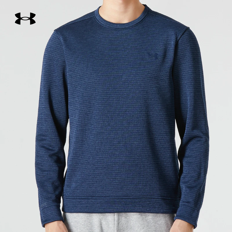 安德玛圆领卫衣男装欧若风跑步训练套头衫户外健身运动服 1373675