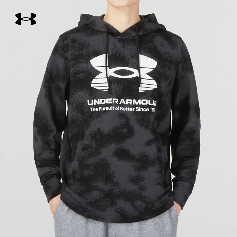 【正品】UA安德玛卫衣男装新款连帽运动上衣健身训练套头衫 1377185