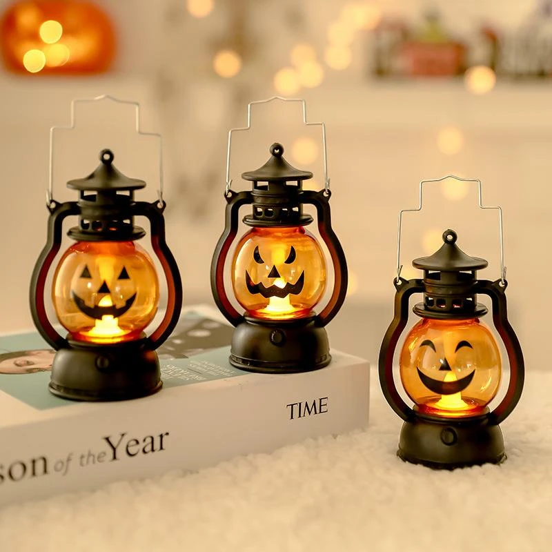 万圣节手提南瓜灯装饰礼物室内儿童摆件布置装扮小夜灯礼品氛围灯