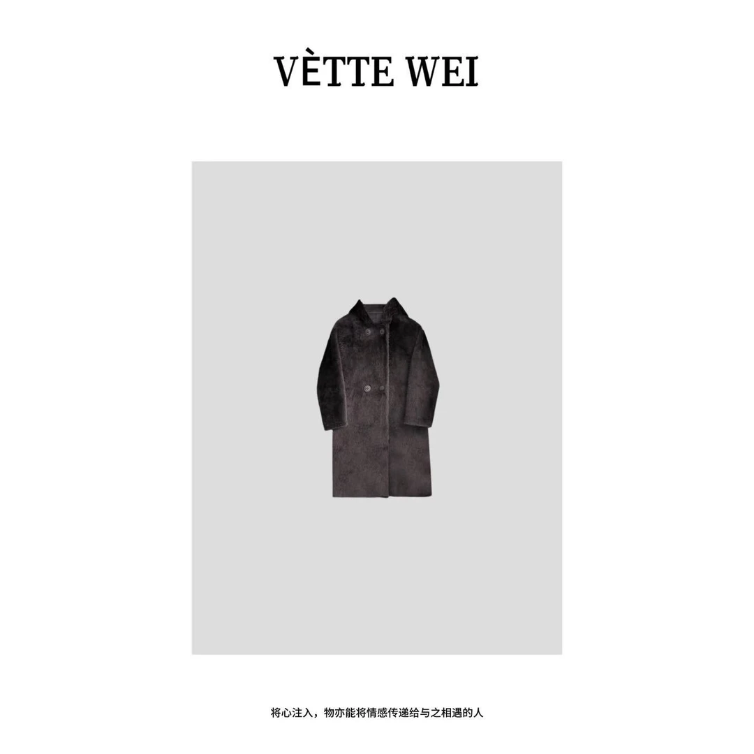 VÈTTE  WEI  “可可魅影”连帽羊皮毛一体外套  4624
