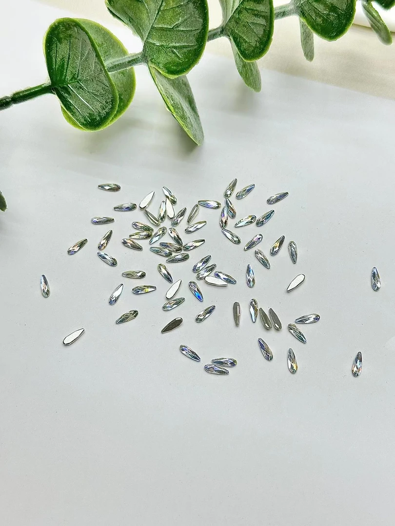 【星空白】仿华子1:1平底钻异形钻马眼小钻爆闪迷你美甲饰品nail