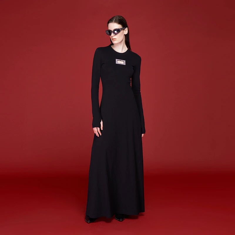 【AUNISEX专属】AKTK小众设计金属镂空修身连衣裙6C3B0828H906