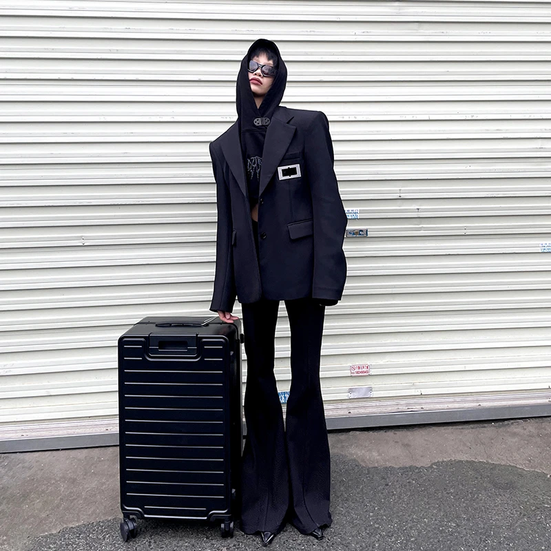 【AUNISEX专属】 AKTK  中性方形镂空金属牌西装男女6C1M0618H808