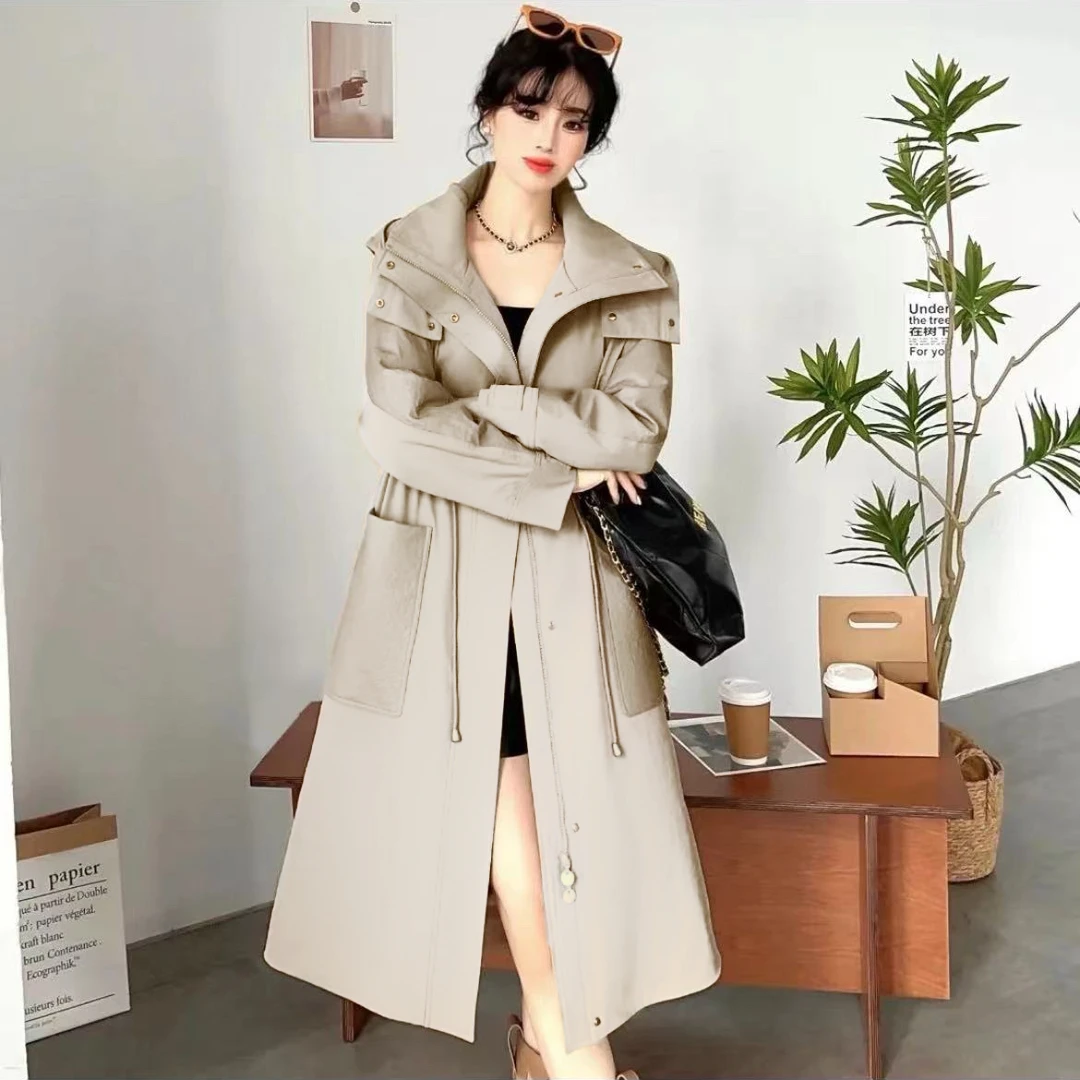 JIRUIMAN/吉瑞曼冬季可拆卸连帽羽绒服显瘦中长款外套RY201