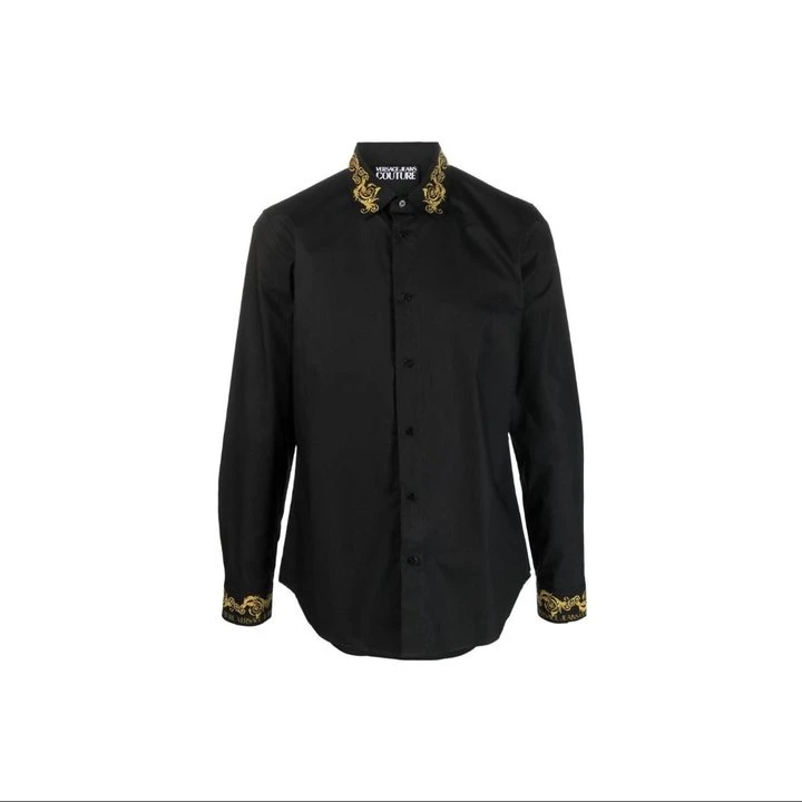 99新 VERSACE/范思哲 积分-188/汤/486881/范思哲 黑色衬衫 S码