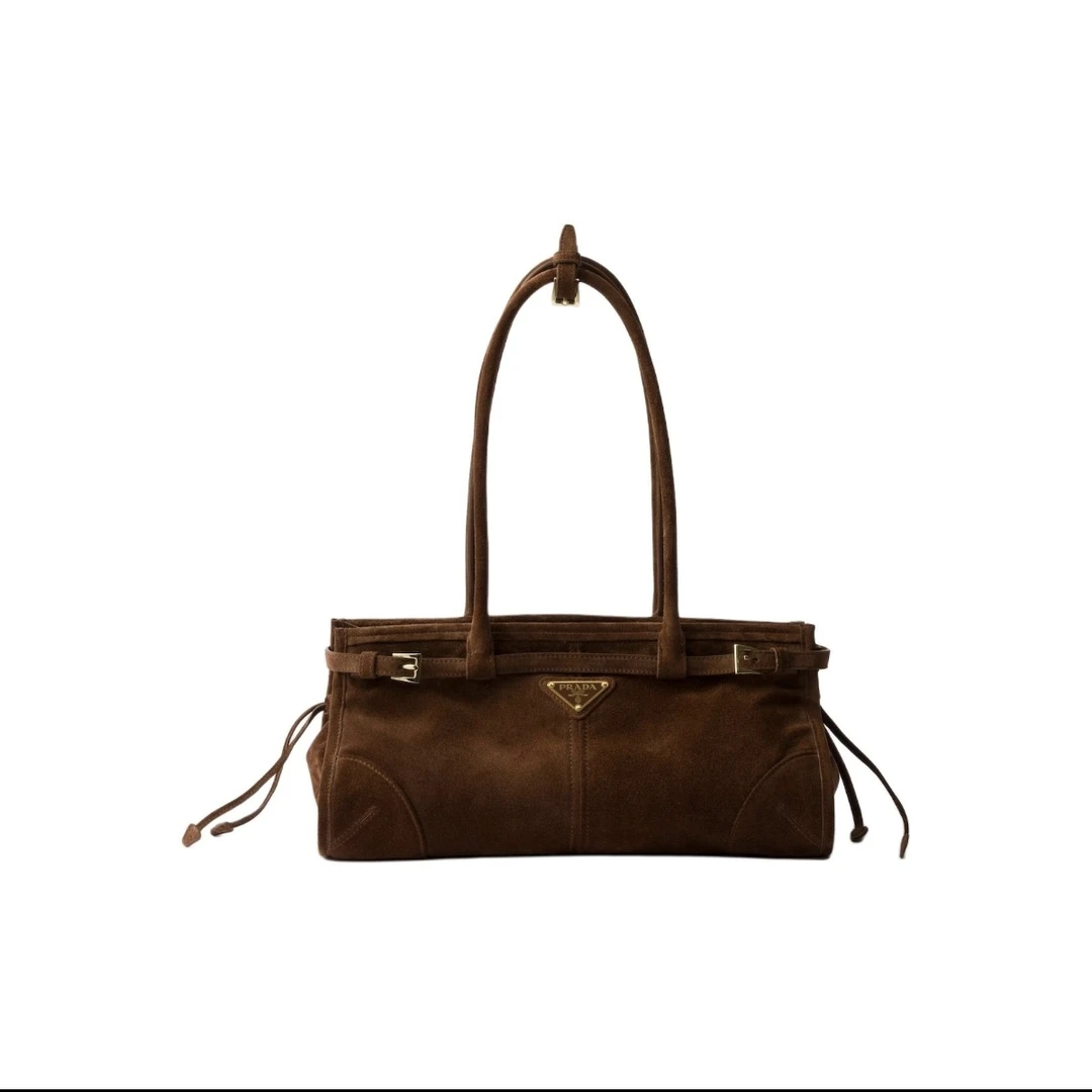 全新未使用 Prada/普拉达 Soft Lux 中号 绒面 TP030123