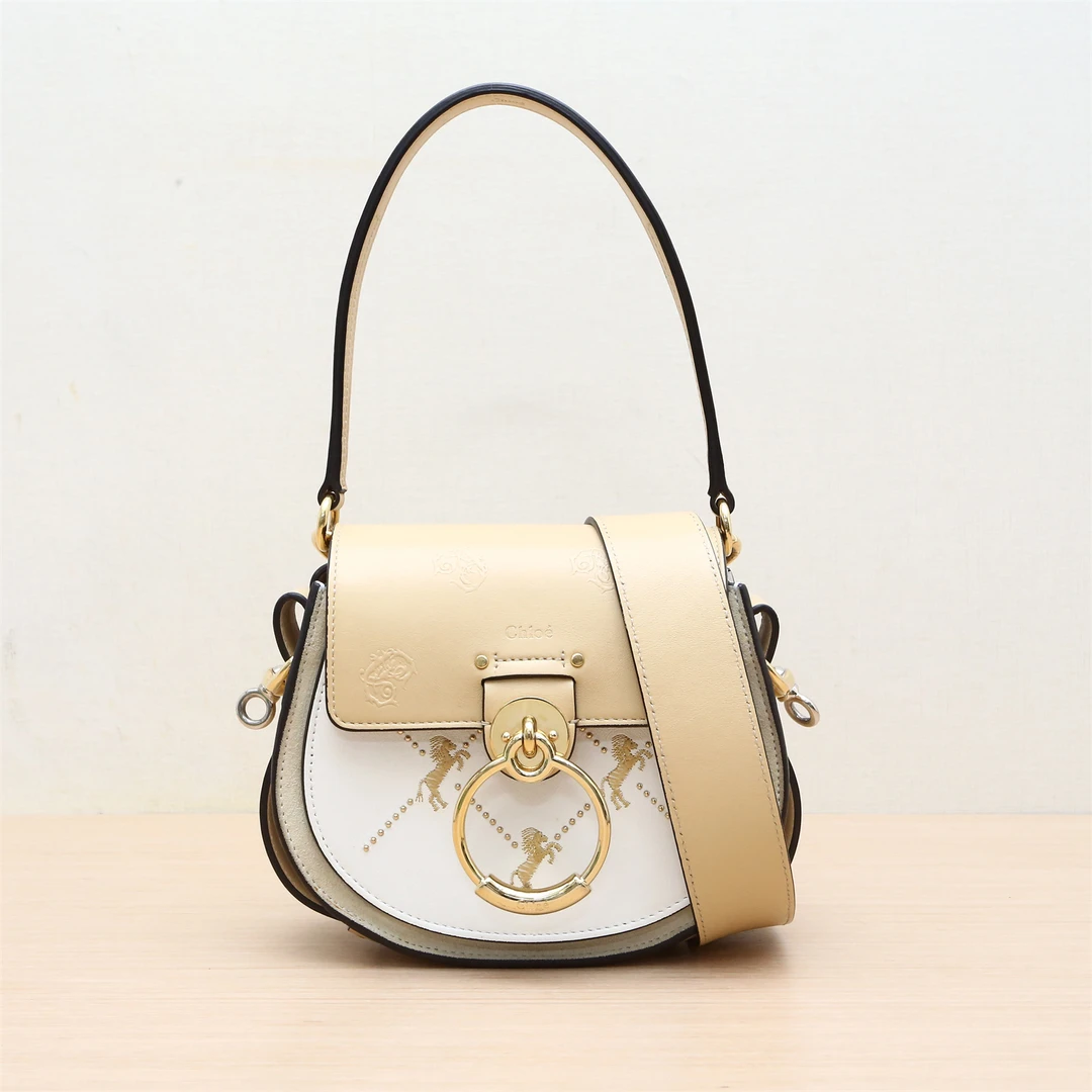 95新 Chloe/蔻依 手提包 圆环扣 马鞍包 小号 20皮革C P234450439