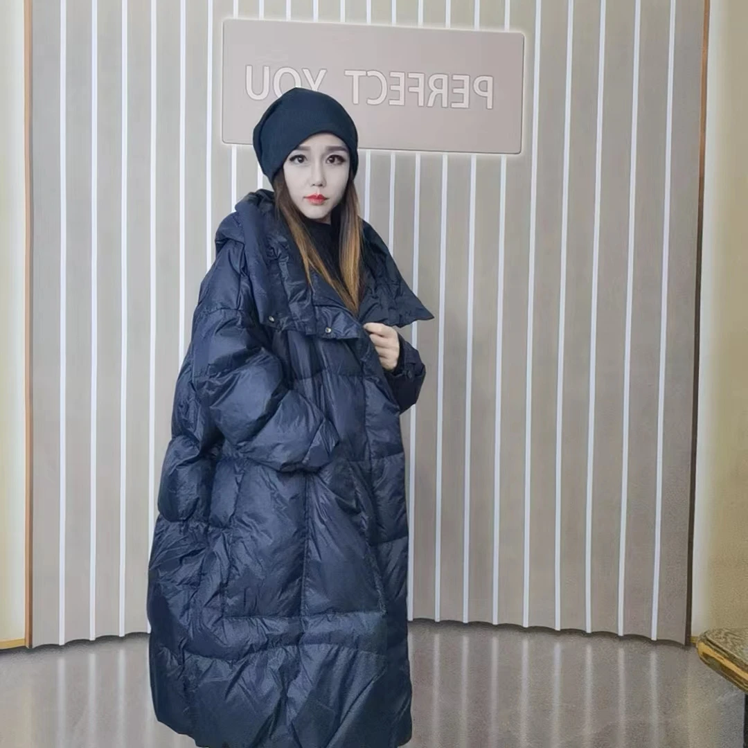 加厚加长款羽绒服女宽松韩版均码时尚大牌休闲百搭冬季