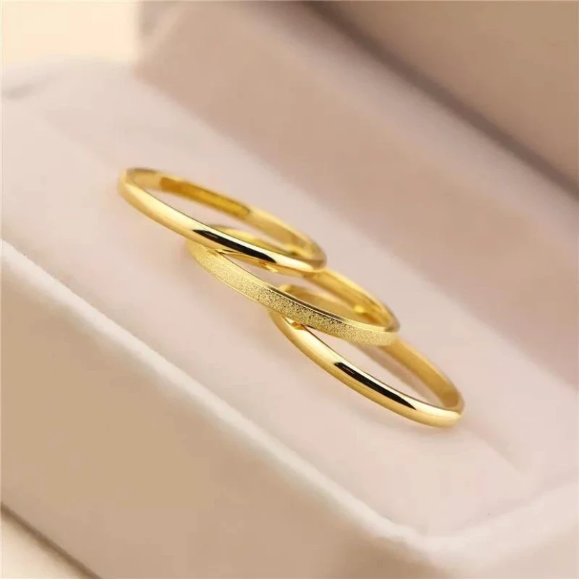 三生三世素圈戒指磨砂三件套指环S