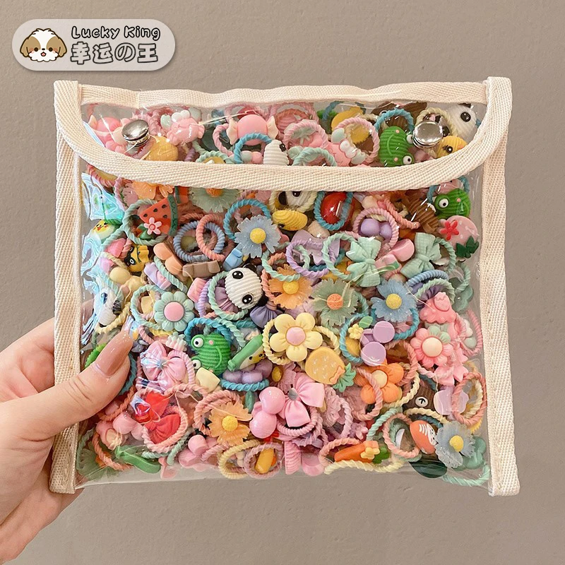 网红发绳不伤发头饰发饰可爱宝宝拇指发大气发饰女孩小号头绳发圈