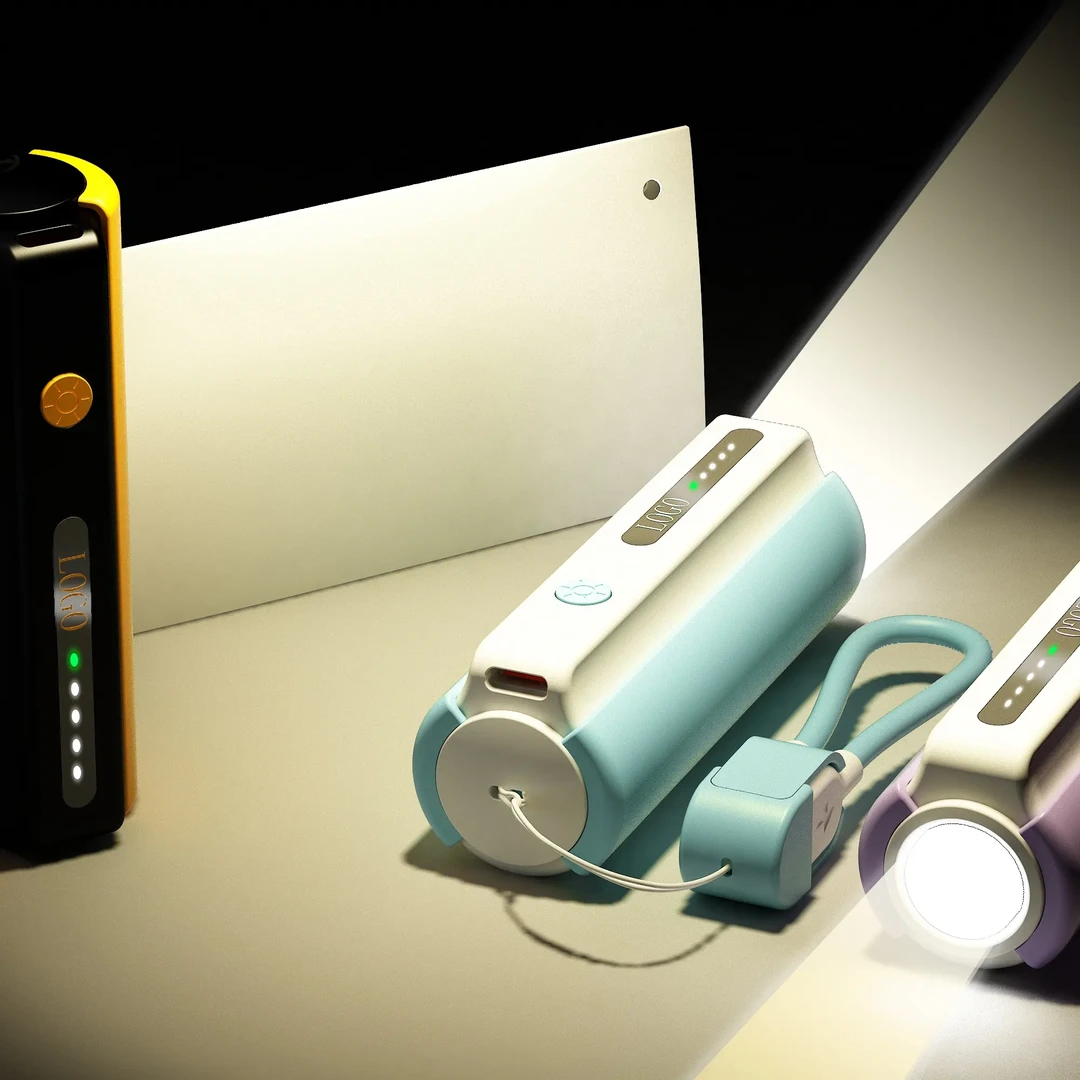 新款便携快充充电宝创意MINI手电筒大容量持续续航不断电