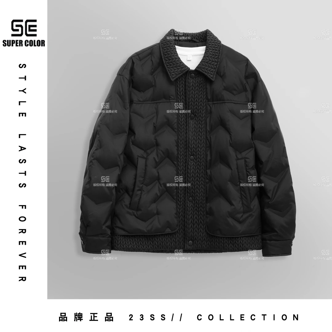 【翻领麦穗羽绒服】23ss/秋冬季潮流百搭男女同款羽绒服7
