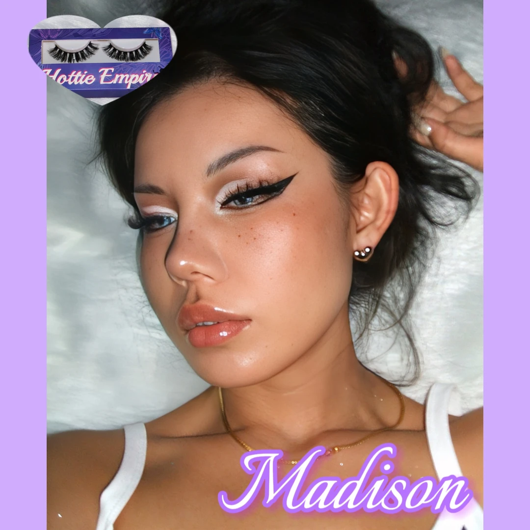 HottieEmpire轻欧卷翘仿嫁接纯欲D翘整条假睫毛无眼影可用Madison