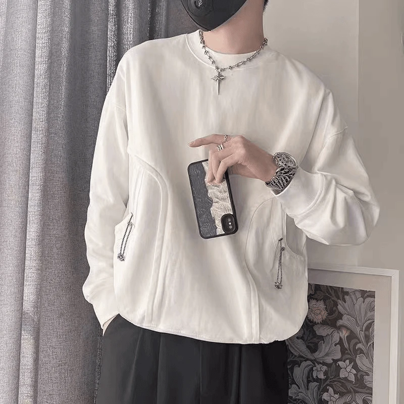 W621潮牌帅款卫衣男春款潮痞帅长袖男装打底衫2024新款春秋季外套