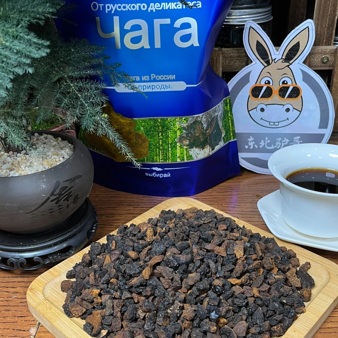 <驴哥>野生高品质桦褐孔菌原块金黑金颗粒250g 桦褐孔菌