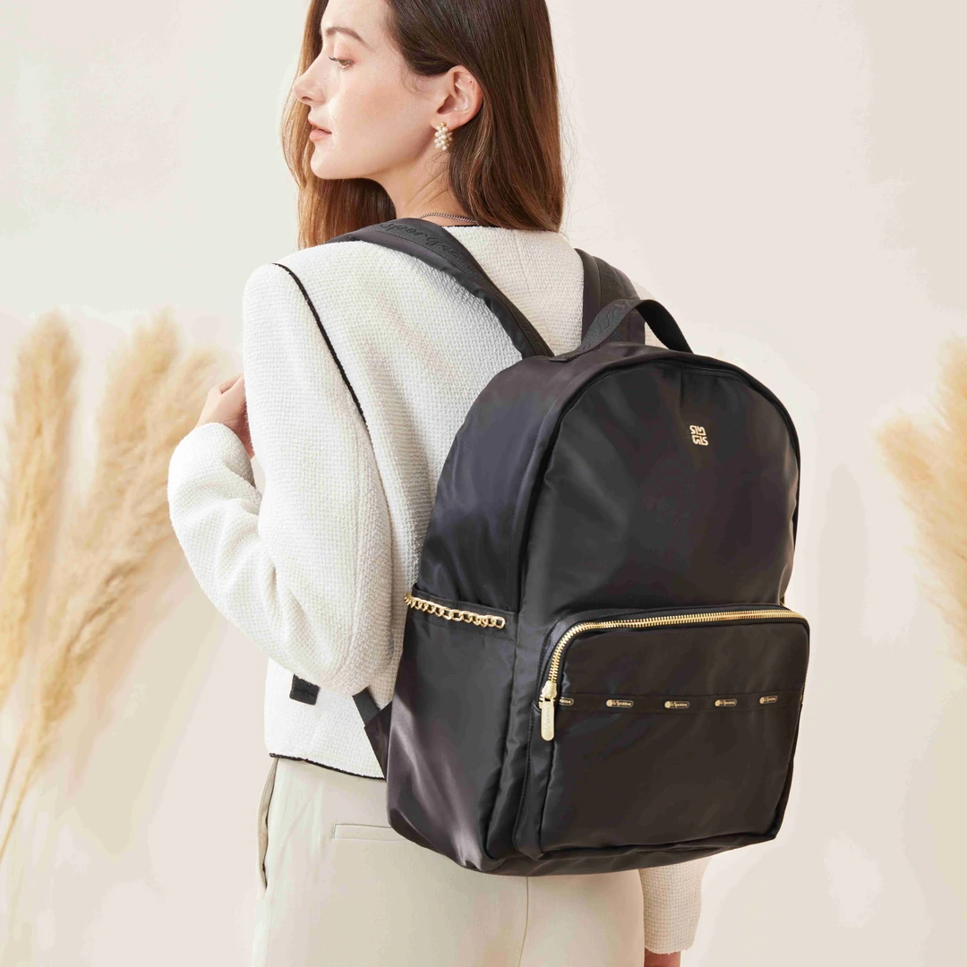 【商场同款】LeSportsac乐播诗潮流高级双肩包轻便大容量书包 L202