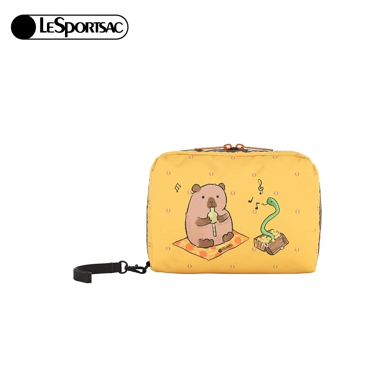 【商场同款】LeSportsac乐播诗卡皮巴拉系列可爱小蛇手拿差旅收纳包