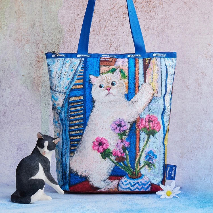 小水专属-LeSportsac乐播诗NEWNEW 艺术牛牛单肩托特手提包复古