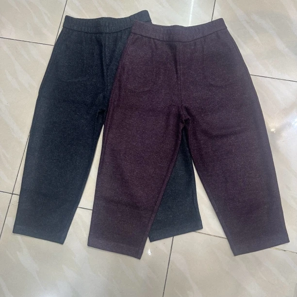 松紧腰两色百搭九分休闲奶奶裤～110斤～160斤左右