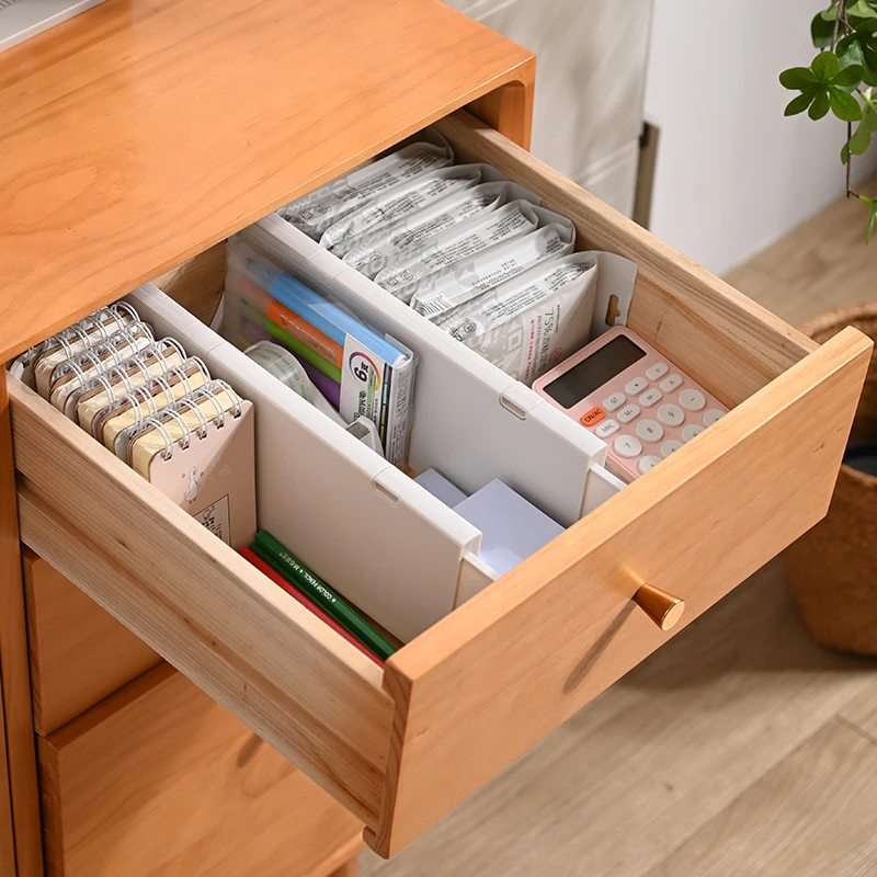 抽屉分隔板分格伸缩隔板家用塑料收纳盒隔板可伸缩整理隔断板