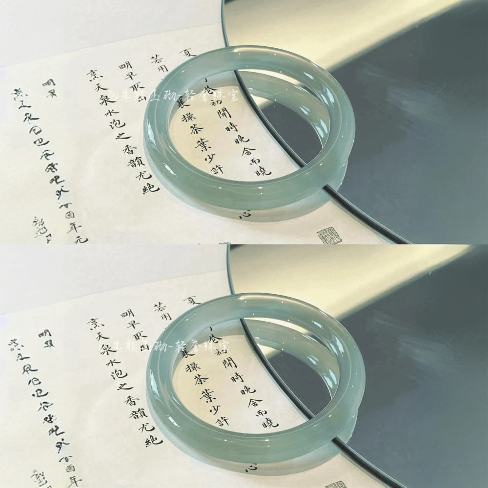 正品玉髓手镯天然玛瑙冰透玉镯白月光荔枝冻玉镯子礼物多样性发一