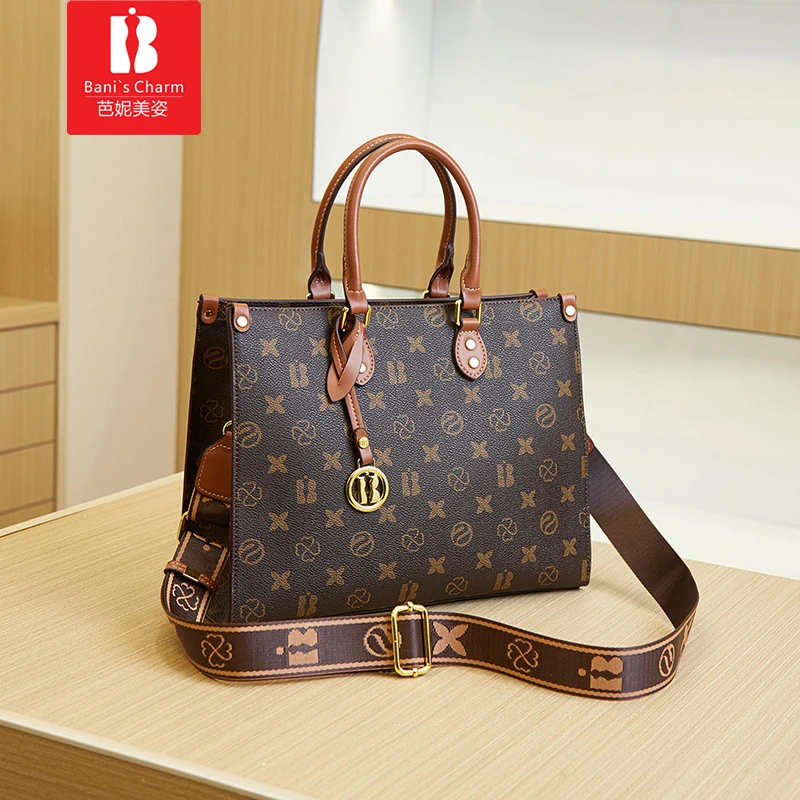 上班手拎包老花大容量女包公文托特包手提包单肩斜挎包女士包包