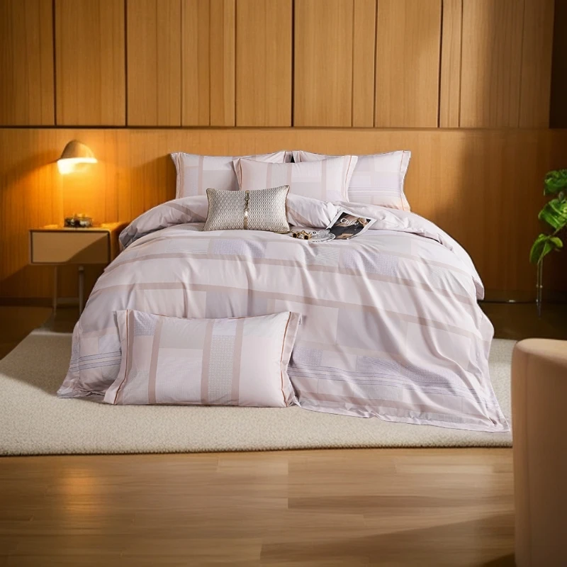 小提花贡缎四件套|艺博云天|高端提花床品磨毛欧式加厚四季款韩版