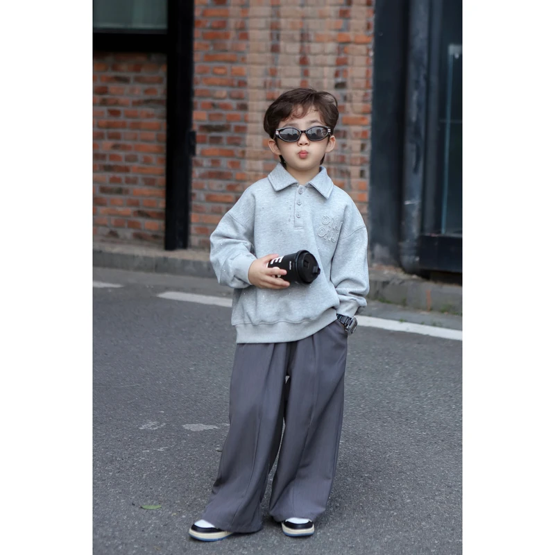 【现货】伟伟同款【潜藏繁星】2024年秋季新款儿童翻领卫衣WW0349