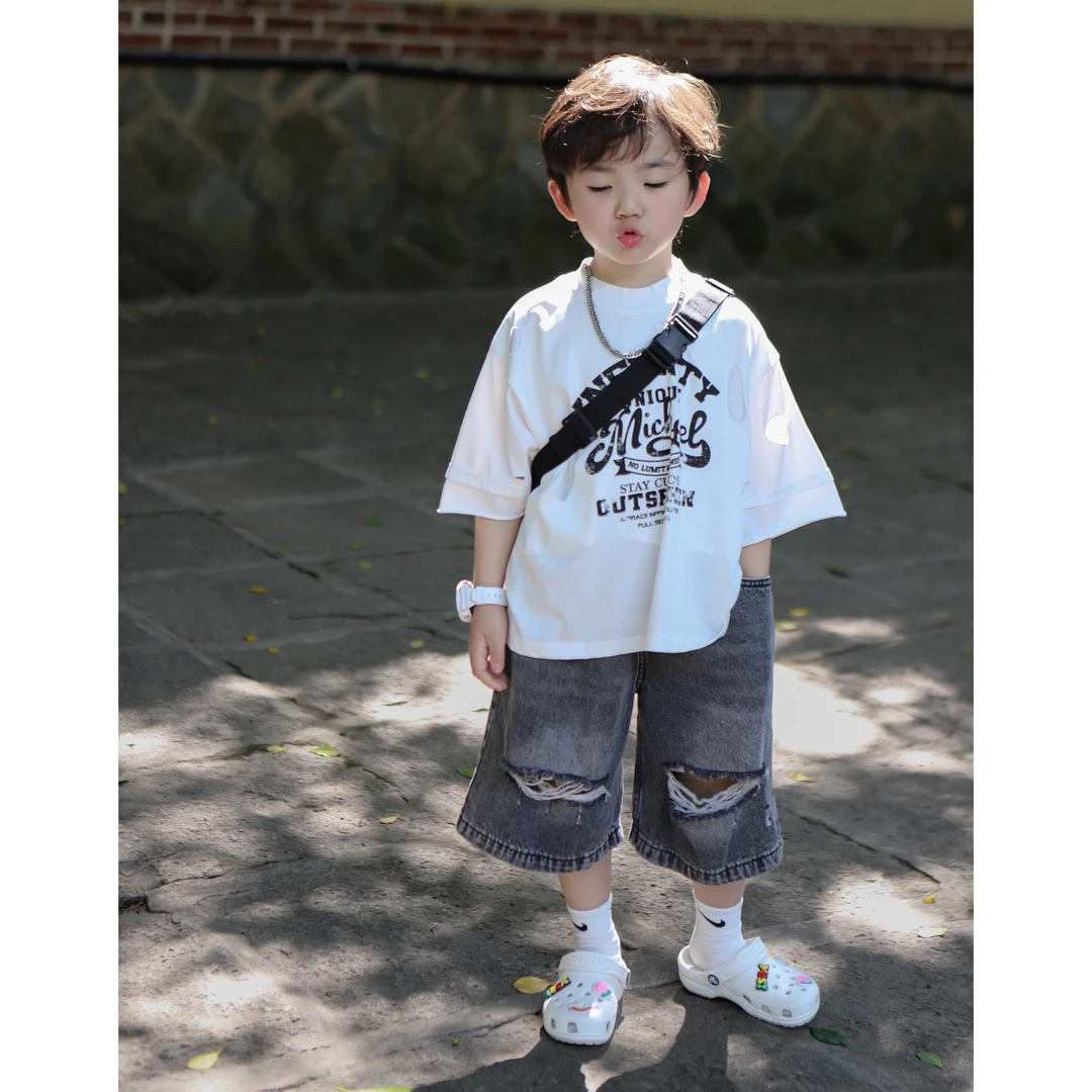 伟伟同款【慵懒日常化】2024夏季新款字母短袖WW0221