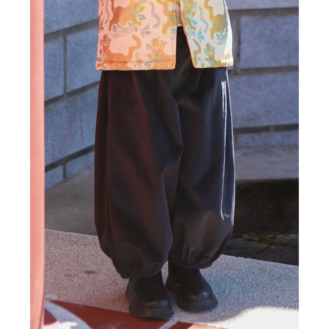 【现货】伟伟同款【长相忆】2024冬季新品百搭丝绒灯笼裤WW0362