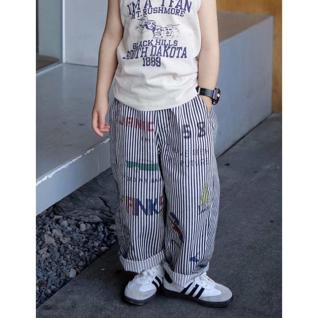 伟伟同款【复古图鉴】2024夏季新品复古长裤薄款童装WW0267