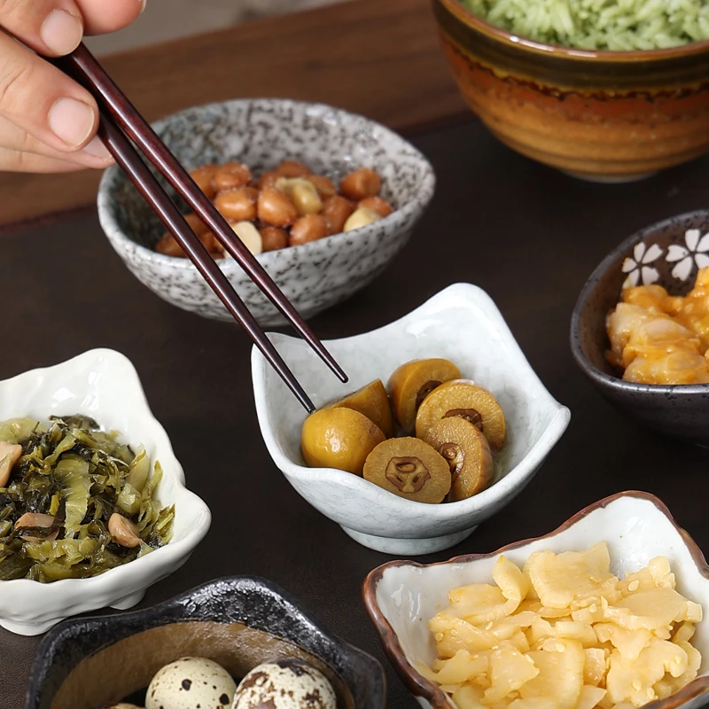 家用碟子调味碟酱料碟小吃碟不规则日式陶瓷碟菜甜品碟子网红餐具