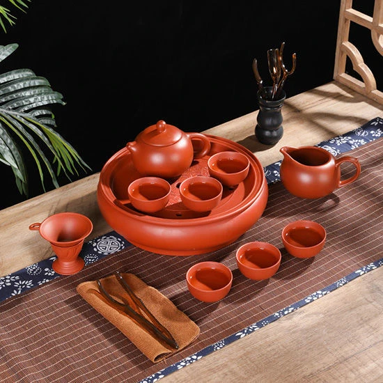 宜兴紫砂壶泡茶壶家用大容量茶碗茶壶茶盘公道杯茶漏套装功夫茶具