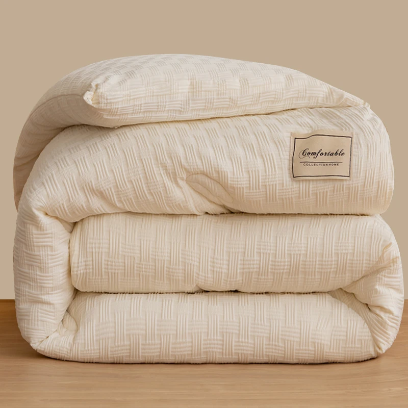 针织大豆纤维被子冬被加厚保暖单人棉被春秋被芯2025新款冬季宿舍