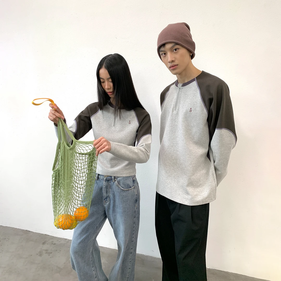 【ohwehi专属】ARCH 碳灰色/米灰色/花灰色半拉链保暖训练服长袖T恤