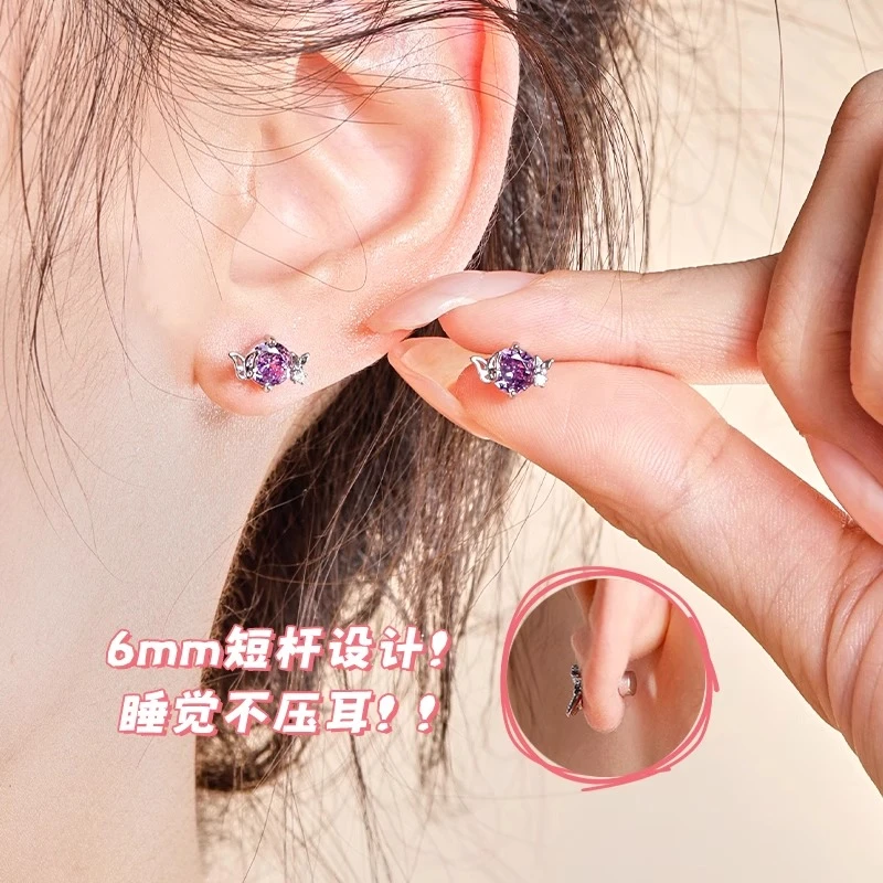 钛钢耳饰 钛钢耳骨钉螺纹拧扣平底高级感设计感女超级好看的耳钉