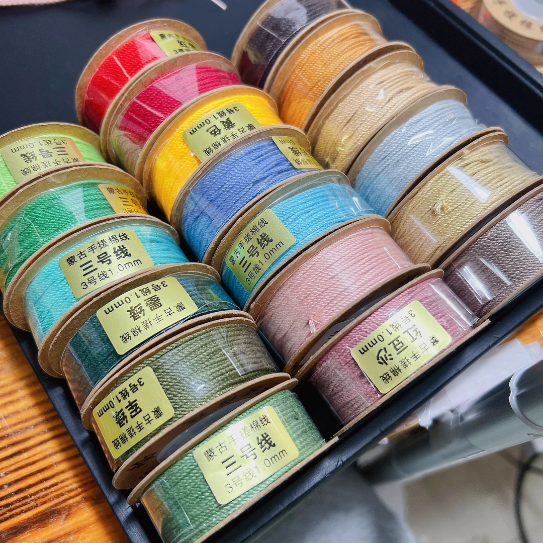 新品纯色棉手搓棉线棉搓绳可以做挂绳流苏线
