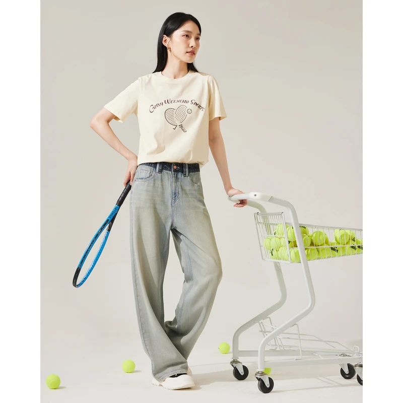 【新品现货】23年秋百搭宽松显瘦阔腿裤复古牛仔裤GD35013027