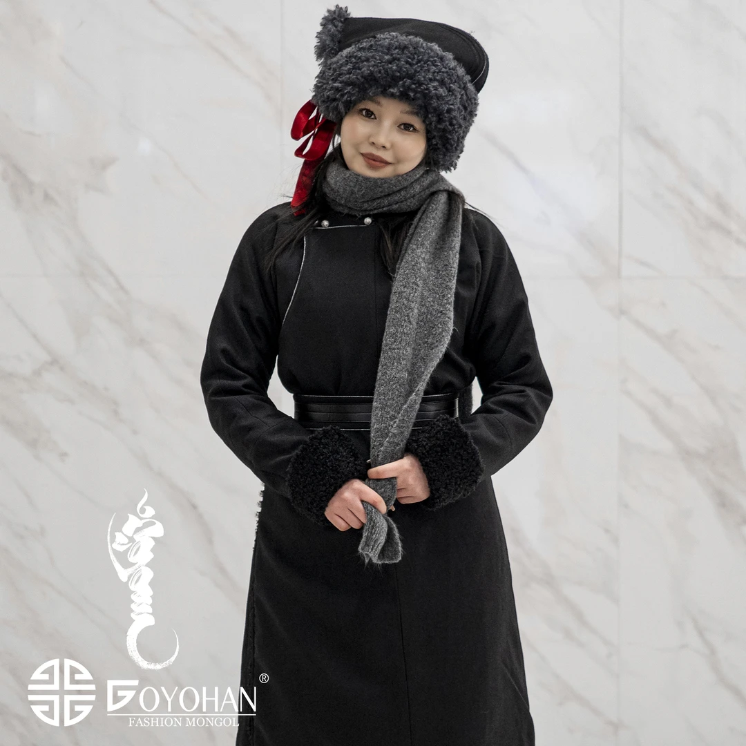 【高艺汗】民族风女款秋冬薄棉马蹄袖百搭传统袍 0936