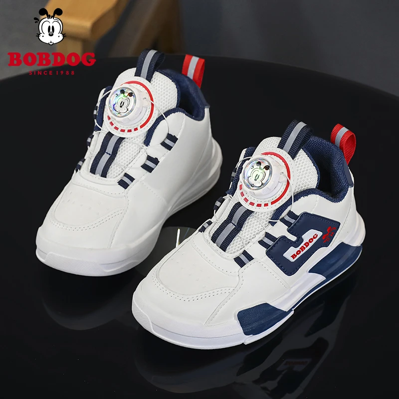 巴布豆童鞋品牌正品2024春季新款女童运动鞋旋转纽扣休闲鞋子低帮