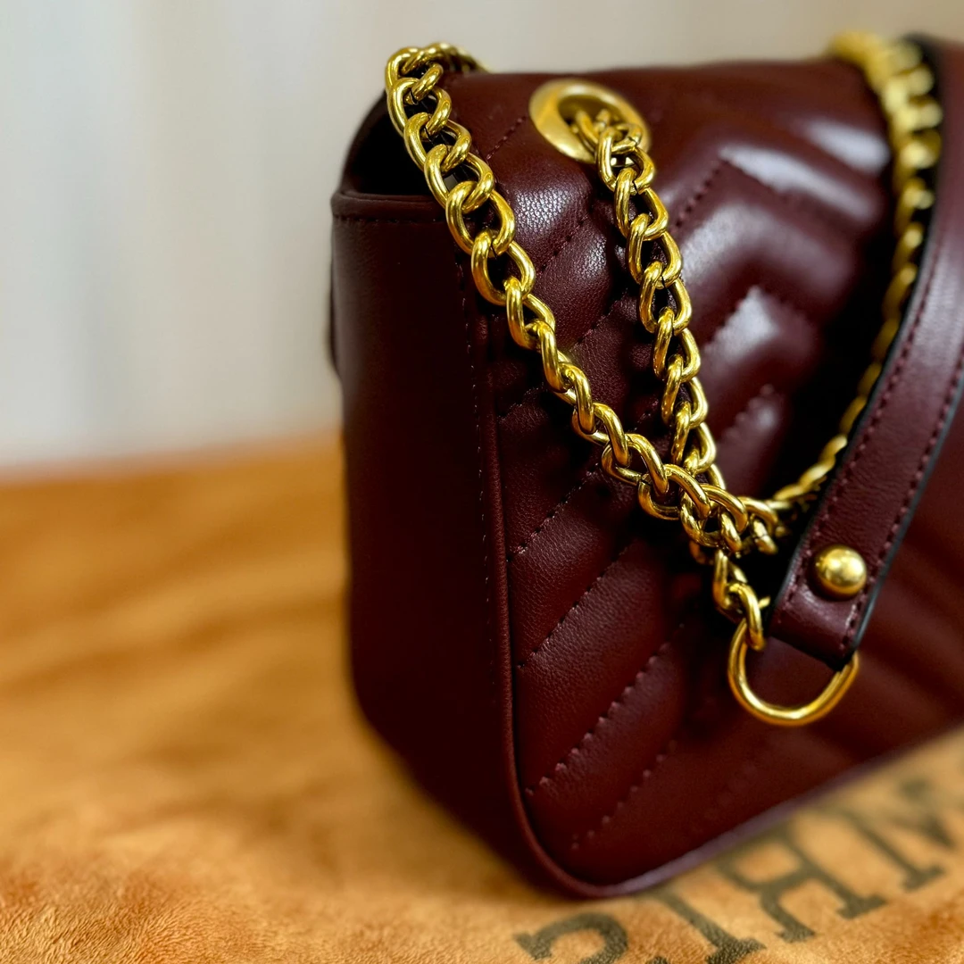 HIRMRIS手工真皮包24-550938-波尔多红  玛24底长