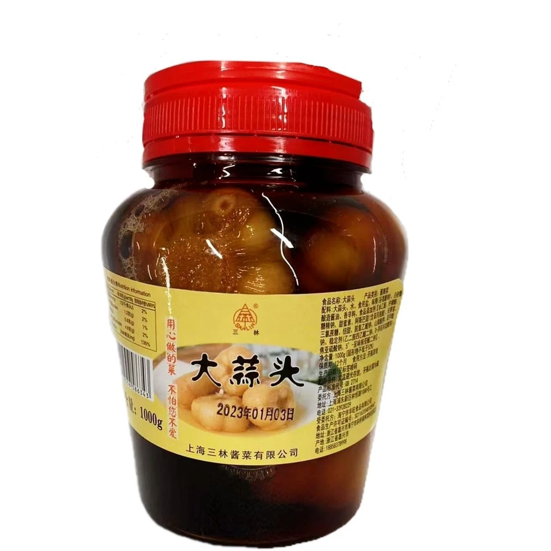 糖醋大蒜头1000g糖蒜甜蒜醋泡农家腌蒜头上海三林酱菜系列