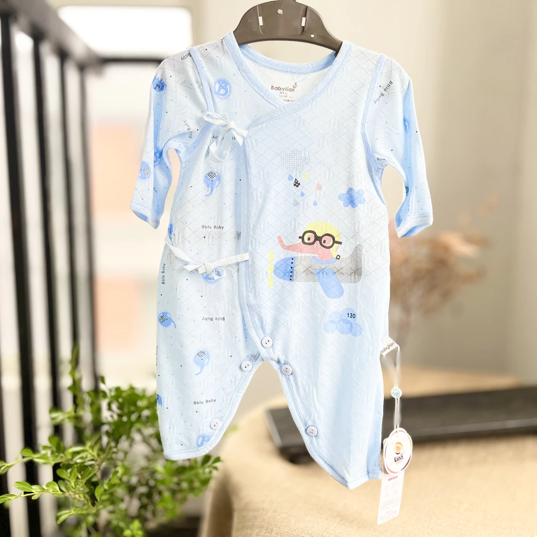 婴幼儿新生幼儿连体无骨夏季蝴蝶衣哈衣3584