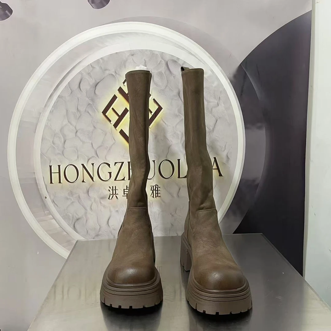 788-6冬季上新款2024长筒绒里爆款精品长筒时装靴子百搭骑士靴