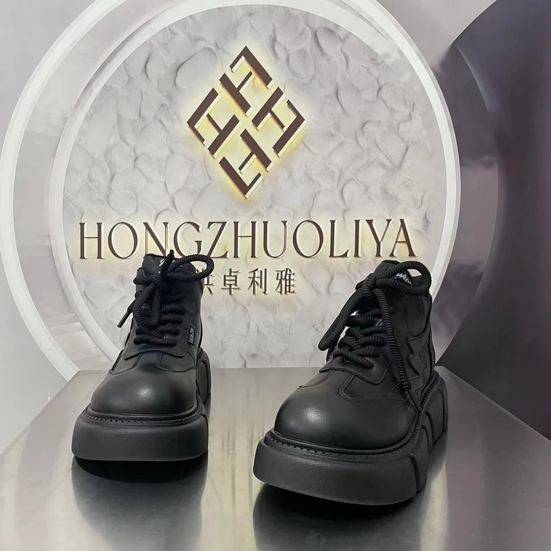 1528-56新款2023秋冬绒里新款厚底乐福鞋学院风鞋时尚圆头百搭女