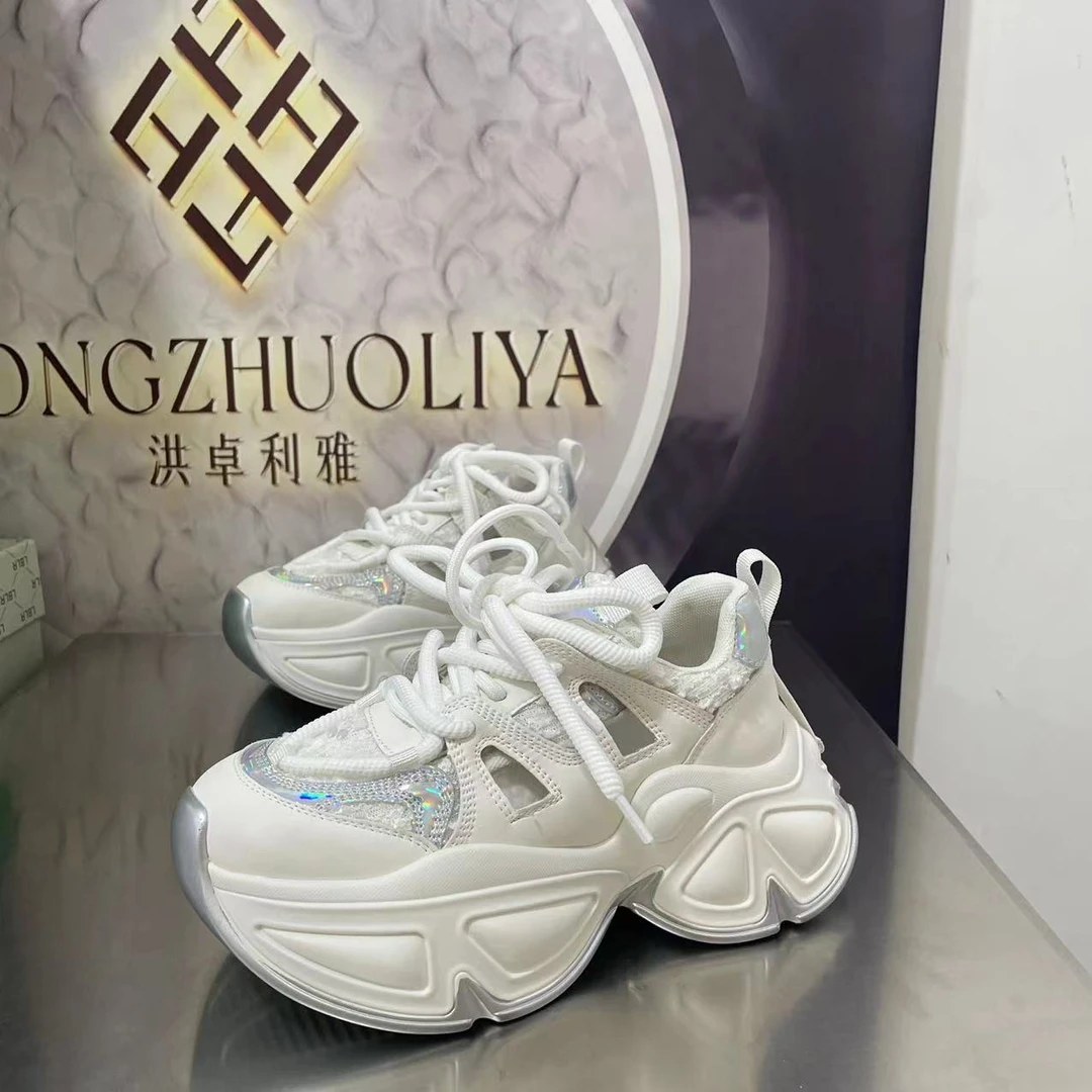 7813-33夏款2024高级感时尚精品老爹鞋女厚底休闲黑色秋百搭