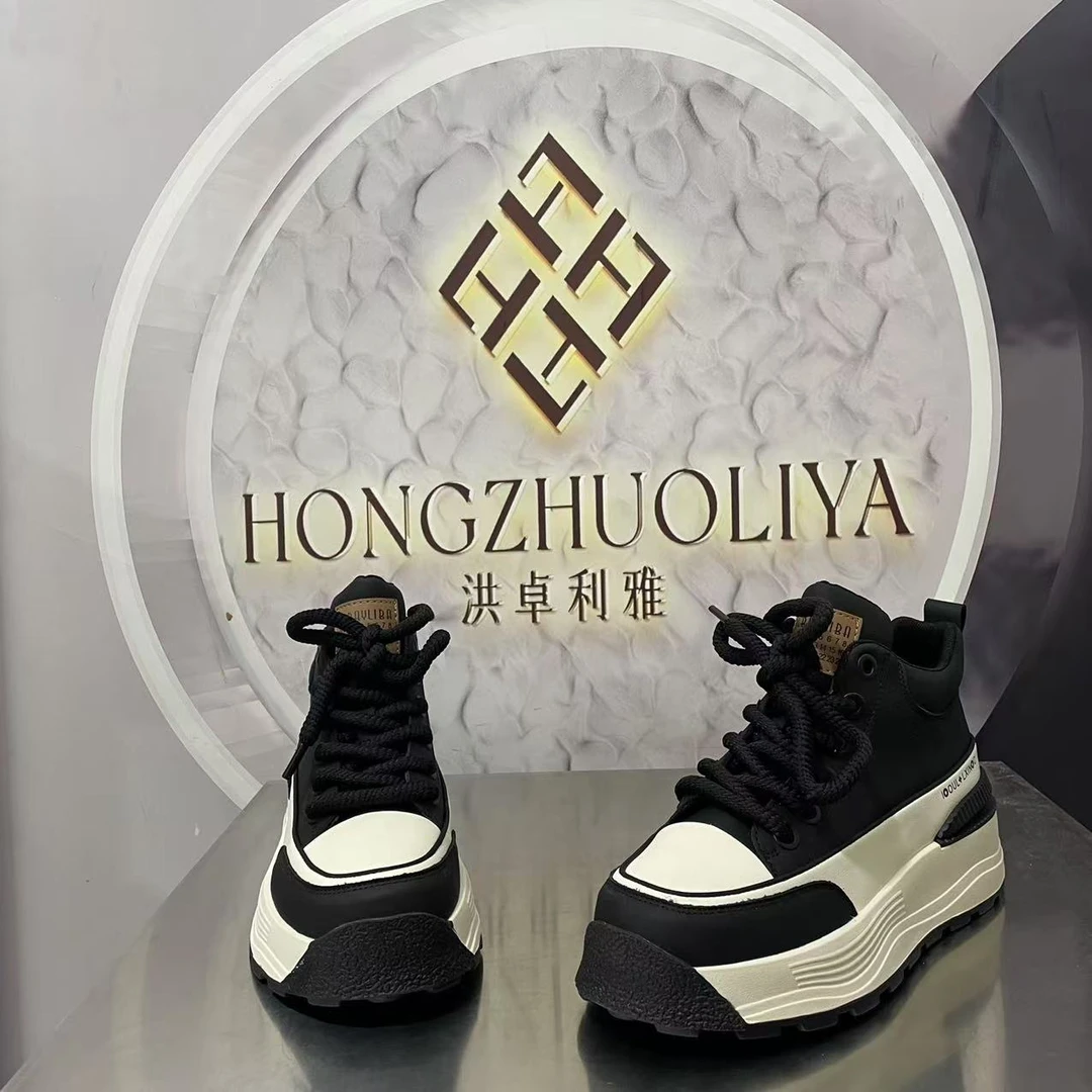 3607四季新款2024圆头系带韩版简约休闲板鞋潮流百搭红色时尚