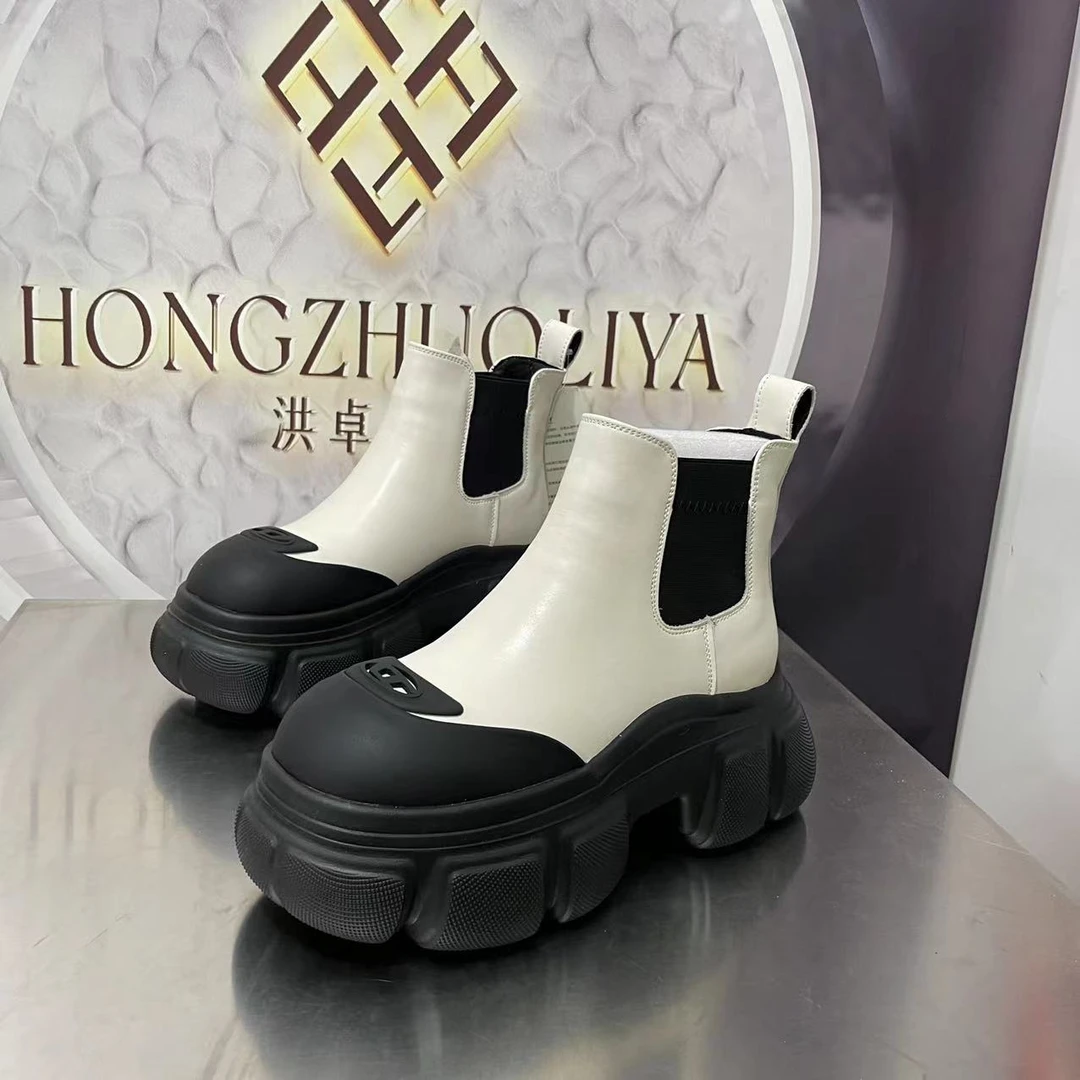 3355-5棉新款上新2023冬款新品棉里时尚精品百搭马丁靴中筒潮黑色