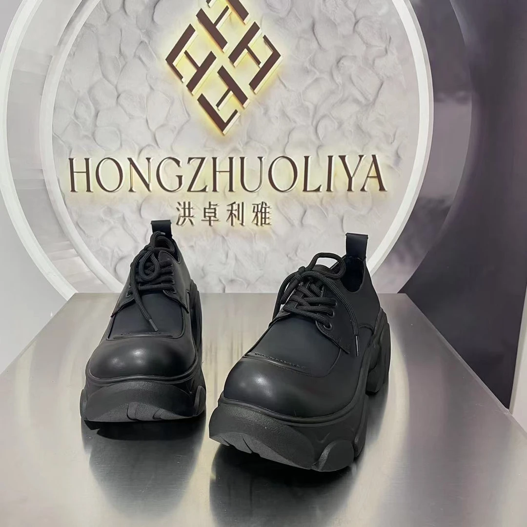 666-13冬款棉里2023厚底乐福鞋学院风小皮鞋百搭棉鞋黑色冬季女士